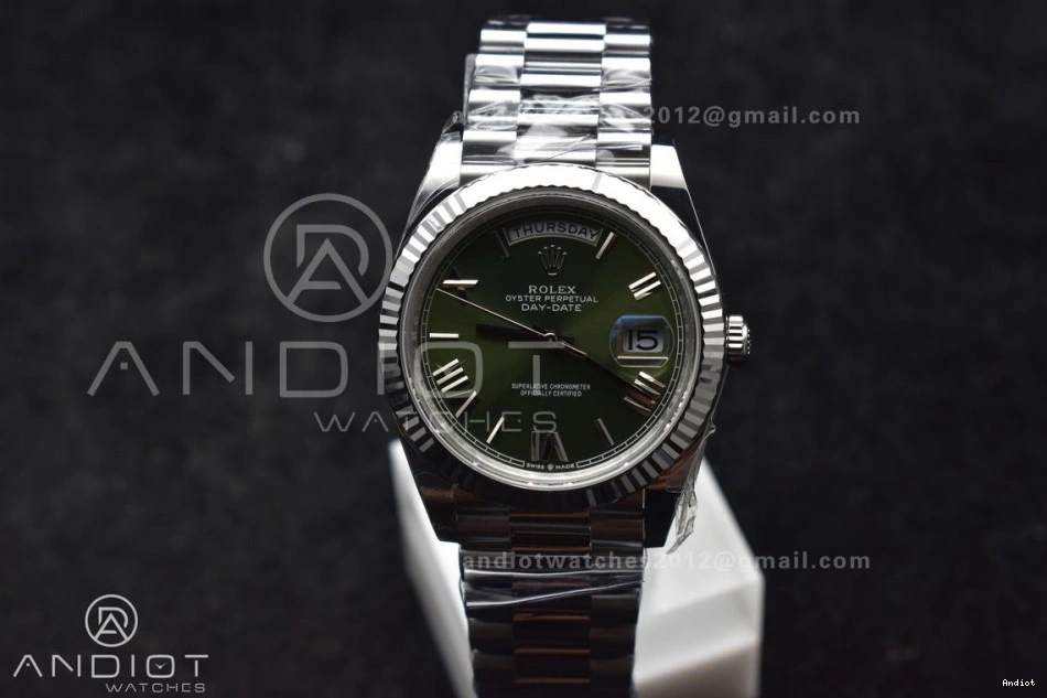 Dial Best Roman Edition Green Day THBF (Gain VR3255 1:1 Weight) Date Bracelet 228239 on Vibrant 662 40 SS President 0813
